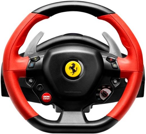 Thrustmaster - Ferrari 458 Spider Racing Wheel & Pedal Set for Xbox One - Black/Red/Yellow